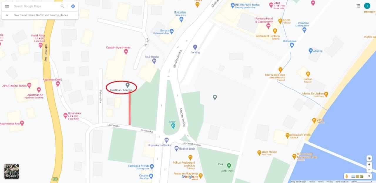 Apartmani Abeona Будва Екстериор снимка